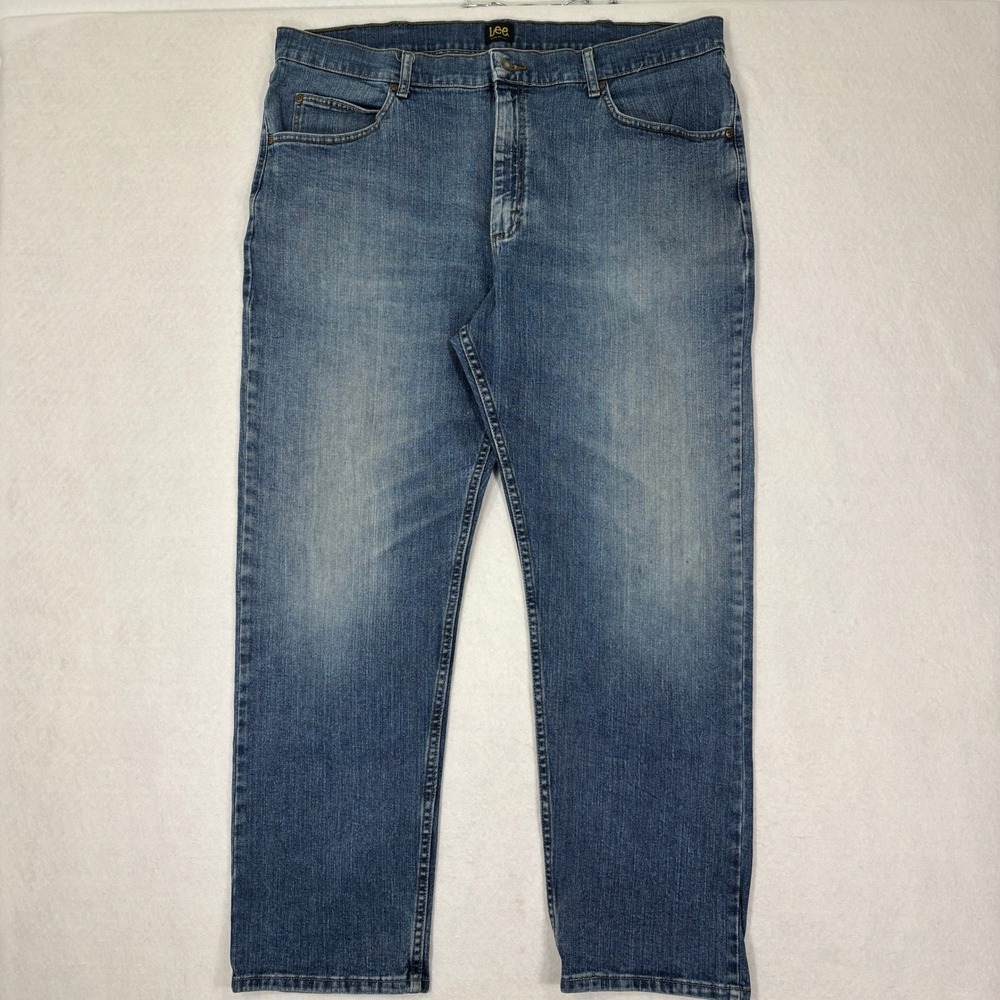 Lee Regular Fit Jeans Mens 44x32 Straight Blue Denim Workwear